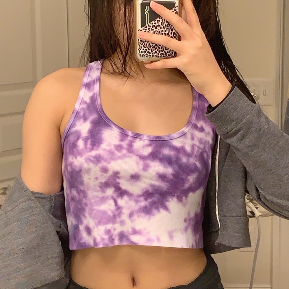 Cropped Tie Dye Tank Top